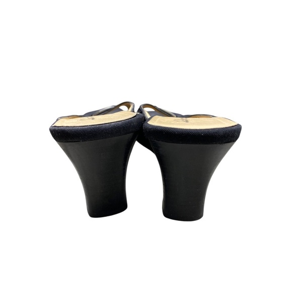 Salvatore Ferragamo Black Chunky Heels with Modern Squared Toe - Picture 7 of 7